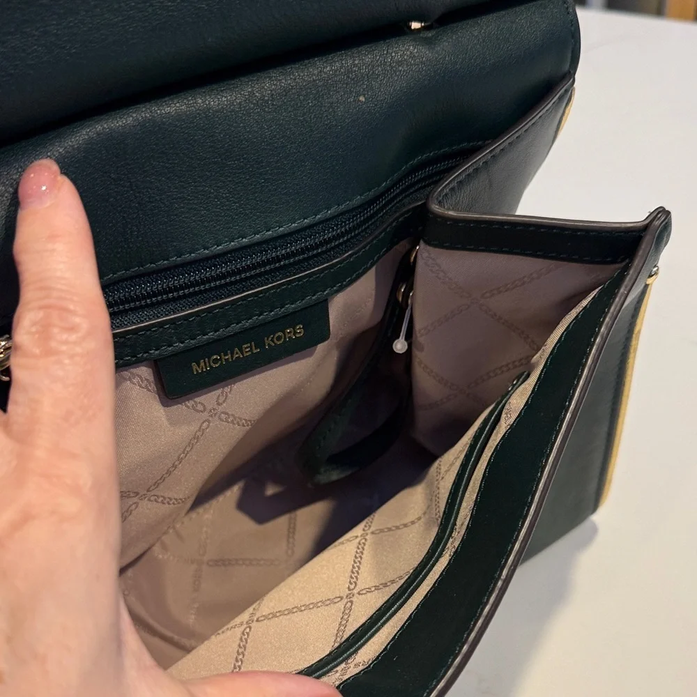Michael Kors Jasmine Medium Green Satchel